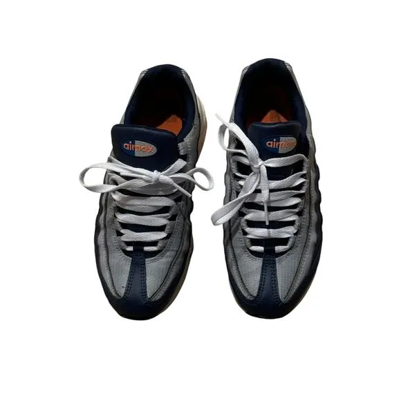 Nike Air Max 95 Midnight Youth Sneaker Shoes Leather Black Gray Size 4.5Y