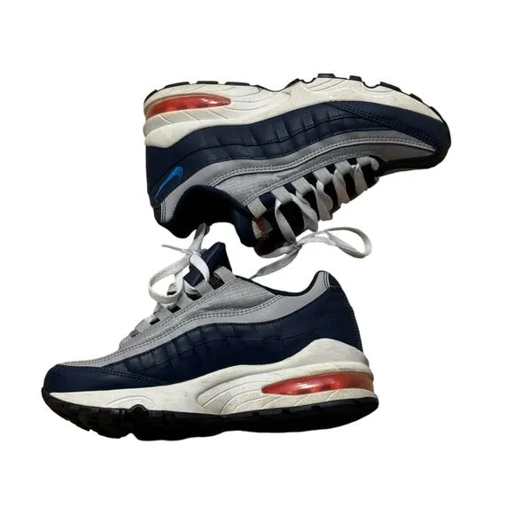 Nike Air Max 95 Midnight Youth Sneaker Shoes Leather Black Gray Size 4.5Y
