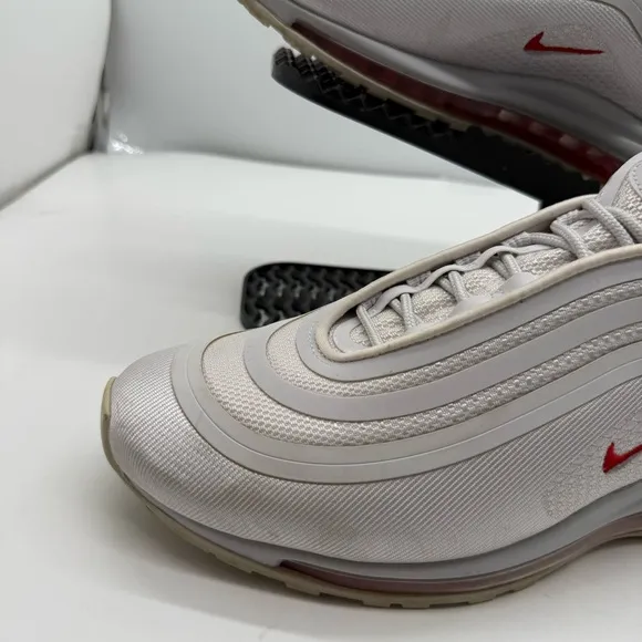 Nike Air Max 97 Ultra 17 Mens 11.5 White Varsity Red Shoes Sneakers AH9947-002