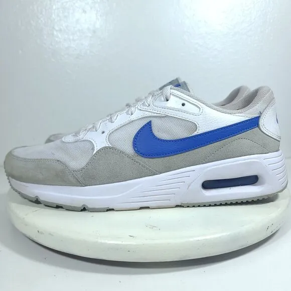 Nike Air Max SC Sneakers Men 11 White Game Royal Wolf Blue Gray Casual Shoes EUC