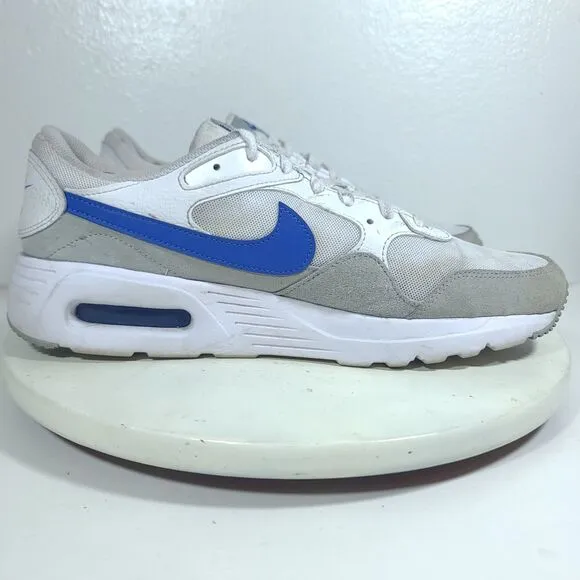 Nike Air Max SC Sneakers Men 11 White Game Royal Wolf Blue Gray Casual Shoes EUC