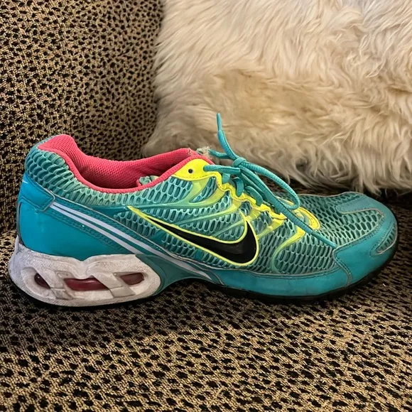 Nike Air Max Torch 4 343851-376 Hyper Jade &amp; Yellow Mesh Running Shoes Size 11