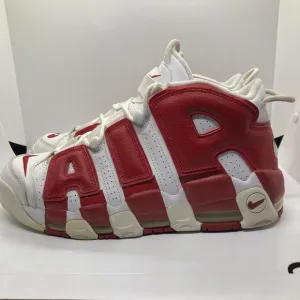 Nike Air More Uptempo Mens 11 White Varsity Red Shoes Sneakers 414962-100