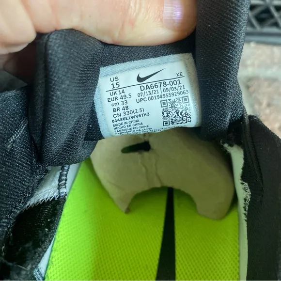 NIKE AIR ZOOM PEGASUS 38 Flyease Sneakers Shoes MENS SZ 15 (DA6678-001) XE
