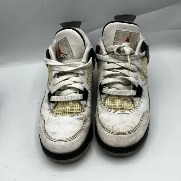 Nike Boys Air Jordan 4 White Size 5Y Basketball Shoes Sneakers 836016-192