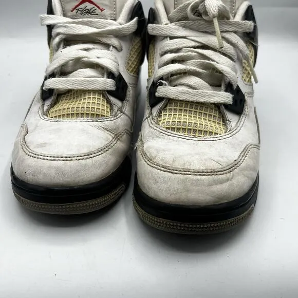 Nike Boys Air Jordan 4 White Size 5Y Basketball Shoes Sneakers 836016-192