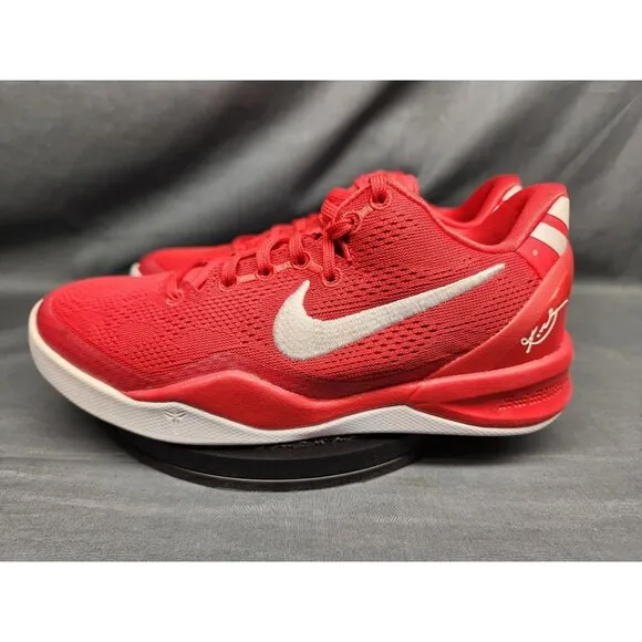 Nike Boys Kobe VIII (GS) Sneakers Mesh University Red White Size 4.5 NEW IN BOX!