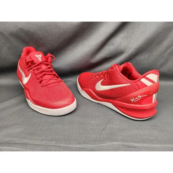 Nike Boys Kobe VIII (GS) Sneakers Mesh University Red White Size 4.5 NEW IN BOX!