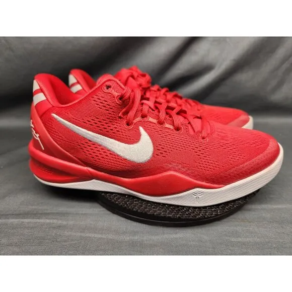 Nike Boys Kobe VIII (GS) Sneakers Mesh University Red White Size 4.5 NEW IN BOX!