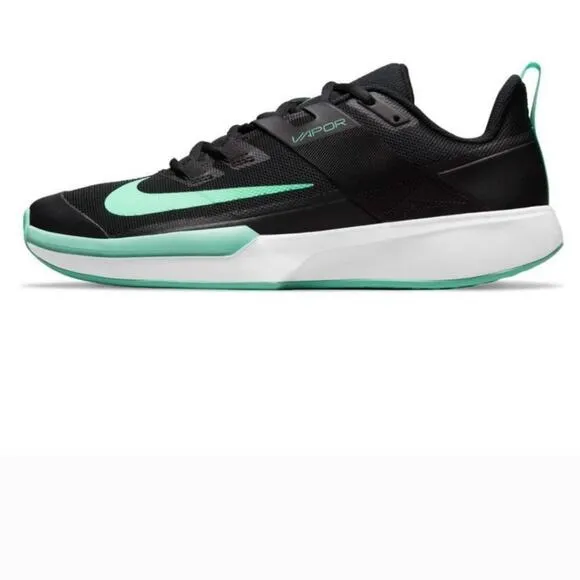 Nike Court Vapor Lite HC Size Men’s Size 10 Tennis Shoes Black Mint Green Swoosh