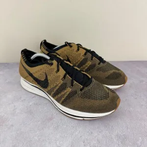 Nike Flyknit Shoes Men's 8.5 Athletic Trainer Sneakers Golden Beige AH8396-203