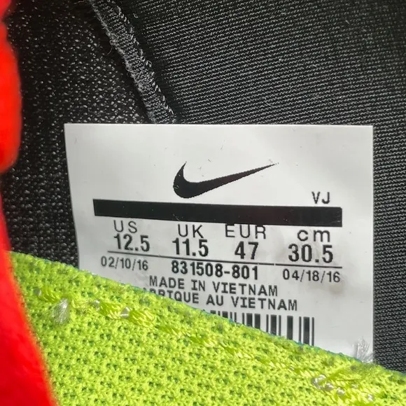 Nike FREE RN Mens 12.5 University Red Running Shoes Gym Casual Walk Comfort