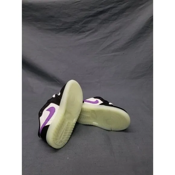 Nike Jordan 1 Retro Low Glow In The Dark Sneakers Kids Size 7c White NEW IN BOX!