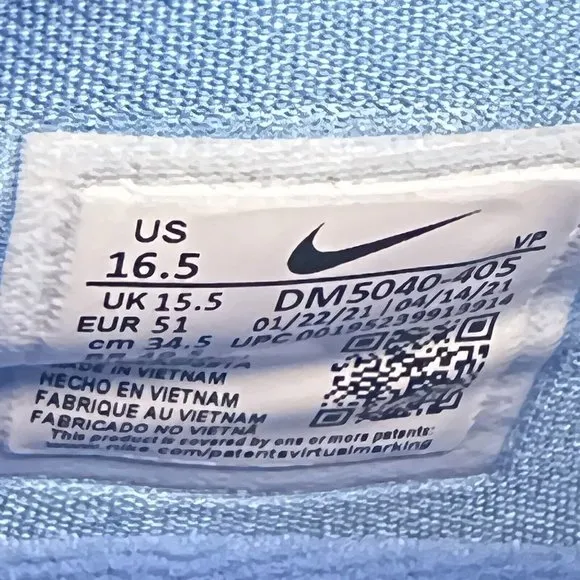 Nike KD 14 Team Shoes DM5040 405 University Blue White Sample Mens Size 16.5