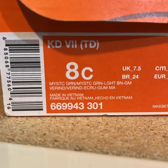 Nike KD VII shoes sneakers new 669943 301 Toddlers Boys Girls Size 8C 8 Toddler