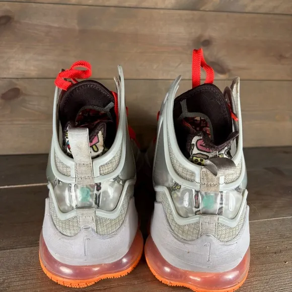 nike lebron 19 mens size 11.5 shoes gray fast food basketball sneakers