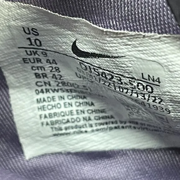 Nike LeBron XX 20 Lakers Purple Gold Blue White Sneakers DJ5423-500 Men's 10
