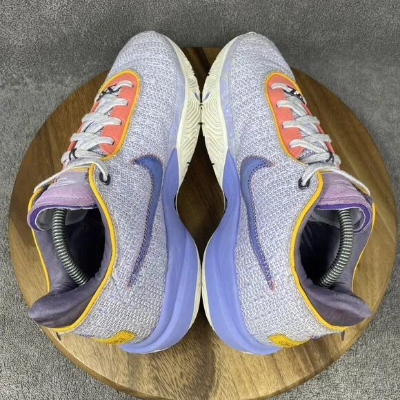 Nike LeBron XX 20 Lakers Purple Gold Blue White Sneakers DJ5423-500 Men's 10