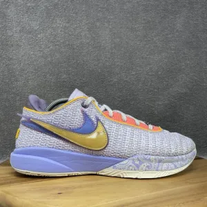 Nike LeBron XX 20 Lakers Purple Gold Blue White Sneakers DJ5423-500 Men's 10