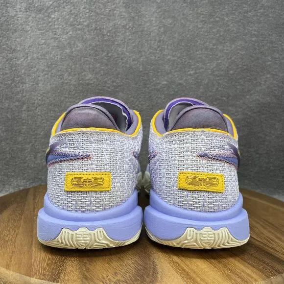 Nike LeBron XX 20 Lakers Purple Gold Blue White Sneakers DJ5423-500 Men's 10