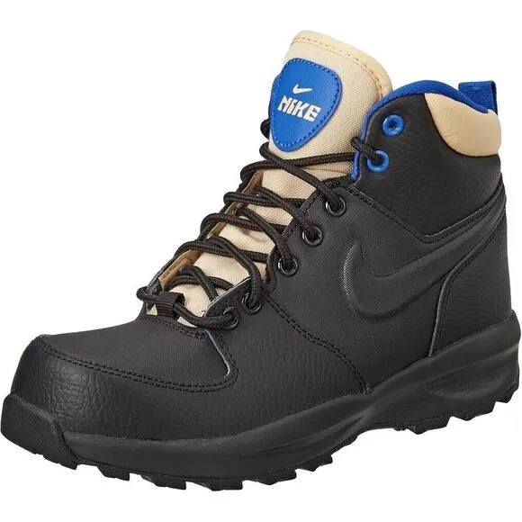 Nike Manoa LTR Big Kid's 3.5Y Black/Black-Sesame-Game‎ Royal (BQ5372 003) NEW