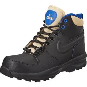 Nike Manoa LTR Big Kid's 3.5Y Black/Black-Sesame-Game‎ Royal (BQ5372 003) NEW