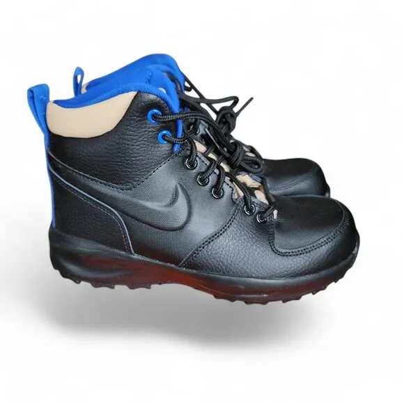 Nike Manoa LTR Big Kid's 3.5Y Black/Black-Sesame-Game‎ Royal (BQ5372 003) NEW