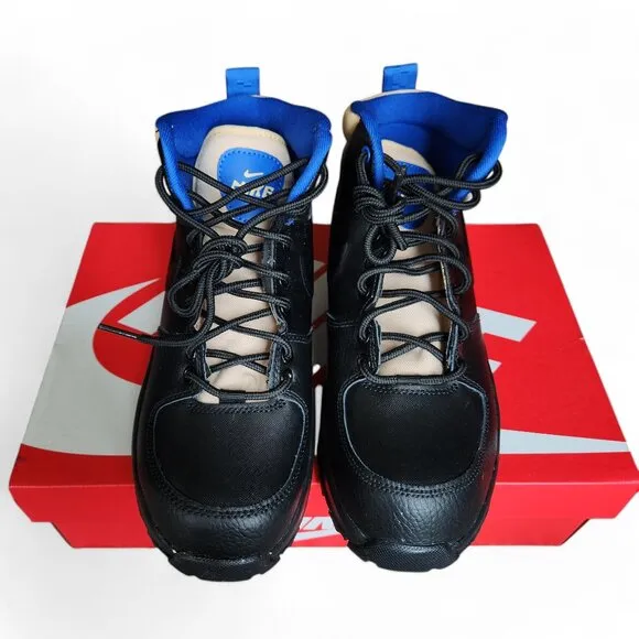 Nike Manoa LTR Big Kid's 3.5Y Black/Black-Sesame-Game‎ Royal (BQ5372 003) NEW