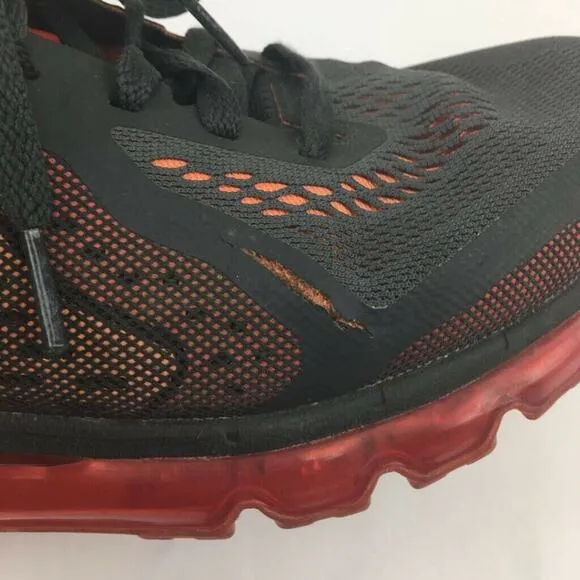 Nike Mens Air Max Running Shoes Gray Orange 621077-006 2013 Mesh Low Top 10M