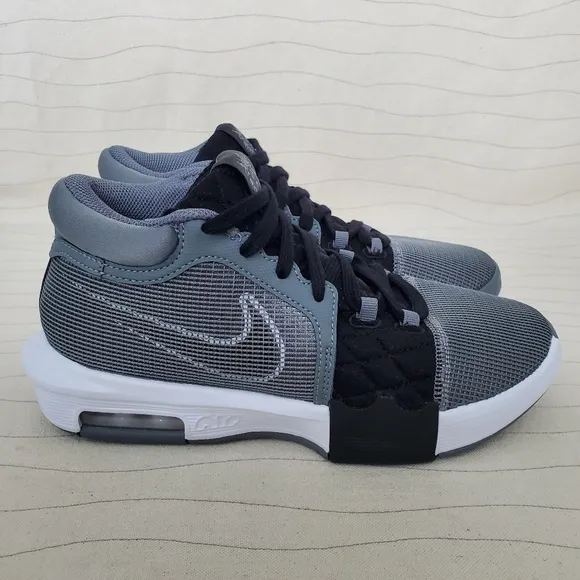Nike Mens Lebron Witness 8 Cool Grey Black White Shoes Sneakers FB2239-004 Sz 6