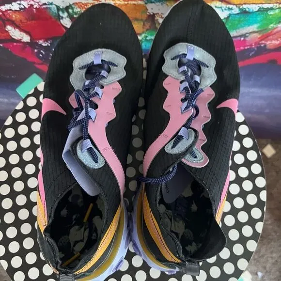 Nike Men's React Element 55 Shoes Sneakers CI9593-001 Black/Magic Flamingo Sz 10