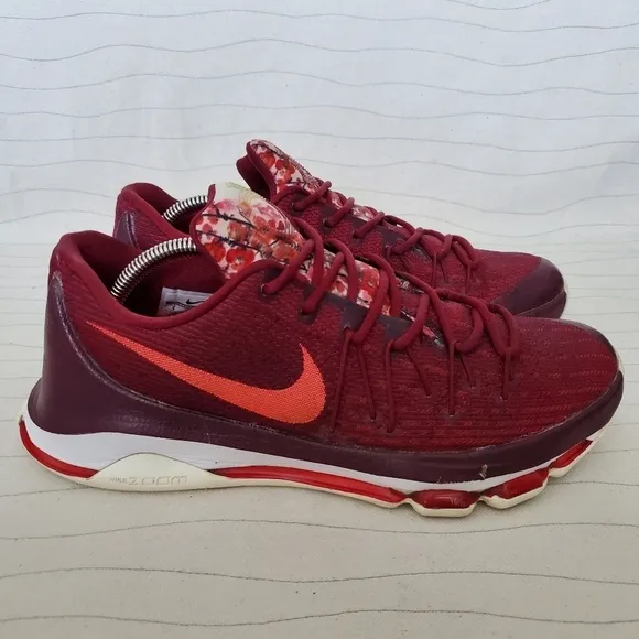 Nike Mens Zoom Perseverance KD 8 Red Cherry Blossom Basketball Sneakers Size 9