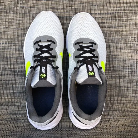Nike Revolution 6 Next Nature Pure Platinum/Volt/Black Running Shoes Men’s 10.5