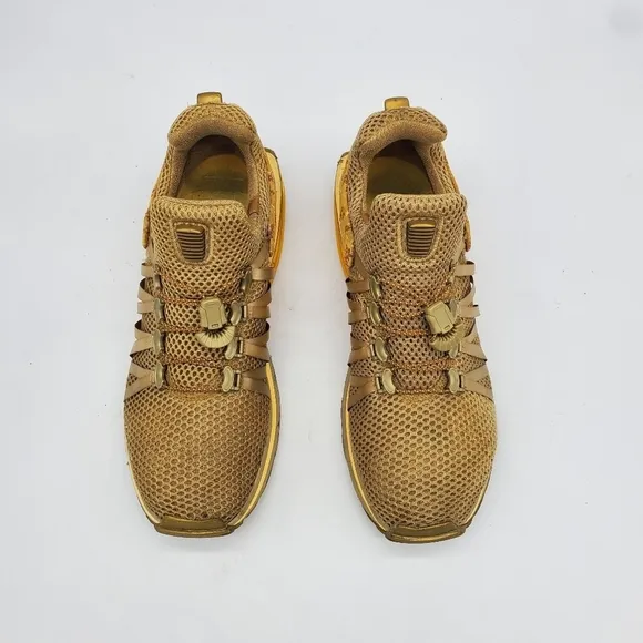 Nike Shoe Women's 9 Shox Gravity AQ8554 700 Metallic Gold Sneakers