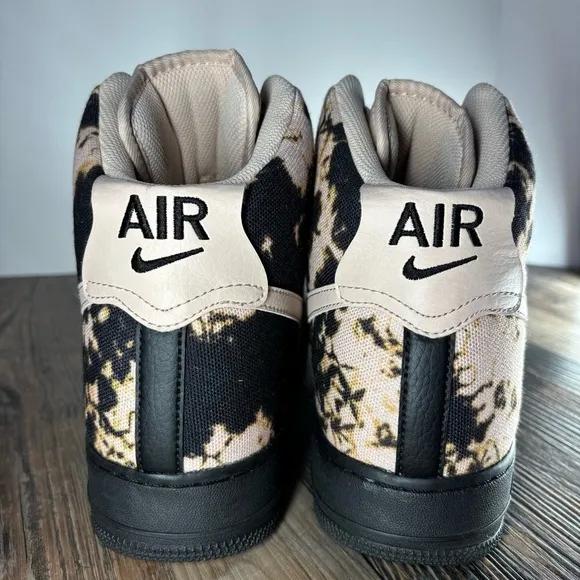 Nike Shoes Mens 10.5 Air Force 1 High Tops Acid Wash Print Swoosh Streetwear