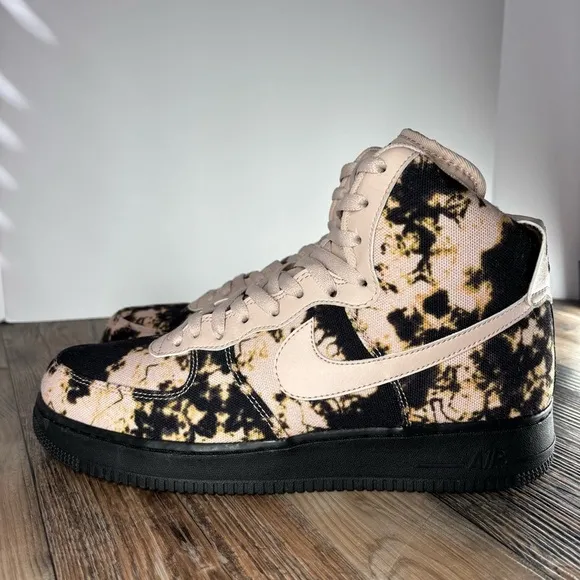 Nike Shoes Mens 10.5 Air Force 1 High Tops Acid Wash Print Swoosh Streetwear