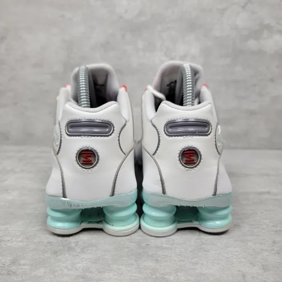 Nike Shox NZ White Green Blue Womens Running Shoes Size 7 Sneakers Rare 2012