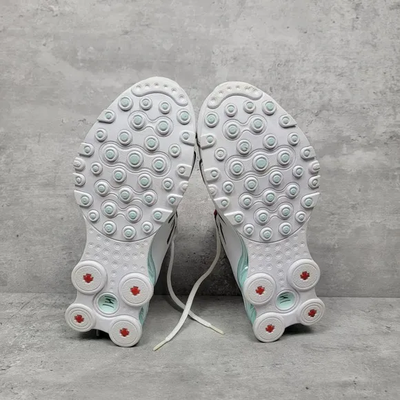 Nike Shox NZ White Green Blue Womens Running Shoes Size 7 Sneakers Rare 2012