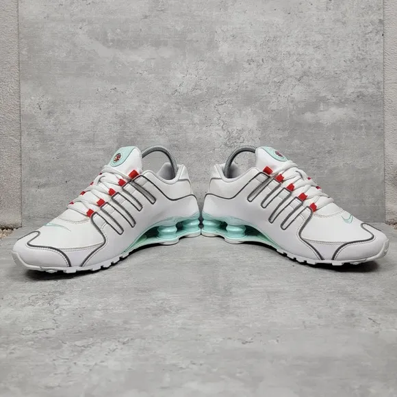 Nike Shox NZ White Green Blue Womens Running Shoes Size 7 Sneakers Rare 2012