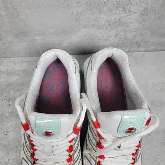 Nike Shox NZ White Green Blue Womens Running Shoes Size 7 Sneakers Rare 2012