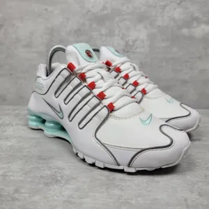 Nike Shox NZ White Green Blue Womens Running Shoes Size 7 Sneakers Rare 2012