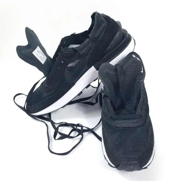 Nike Waffle One Sneakers Black White DA7995 001 Men's shoes size 12
