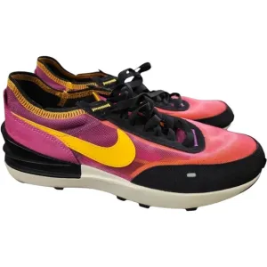 Nike Waffle One Sneakers Pink Yellow Black Running Shoes DA7995-600 8.5