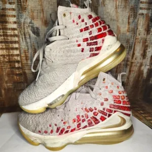 Nike Youth Lebron 17 CT3466-001 White Basketball Shoes Sneakers Size 4