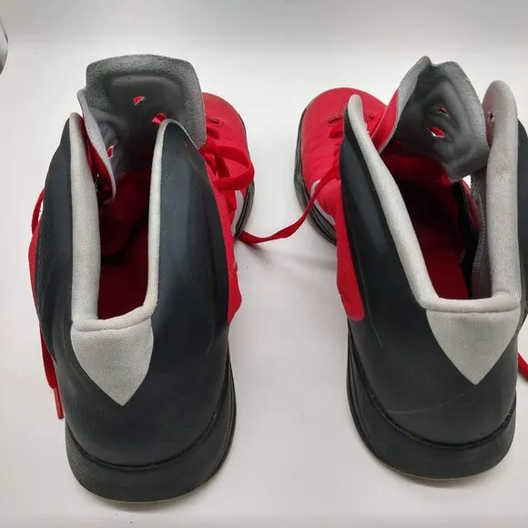 Nike Zoom Hyperquickness Basketball Shoes Mens Size 14 Black Red 599519-602