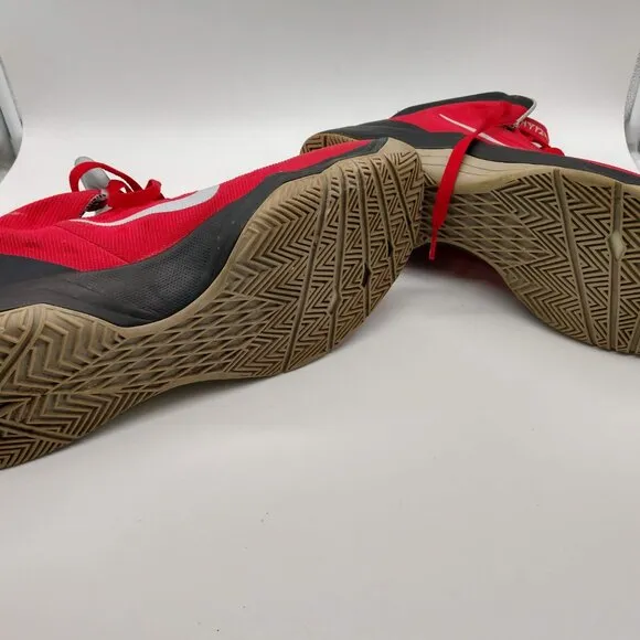 Nike Zoom Hyperquickness Basketball Shoes Mens Size 14 Black Red 599519-602