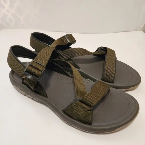 NWOB TEVA HURRICANE SIZE 13 S/N 1091588 OLIVE HUNTER GREEN MEN'S SANDALS SHOE