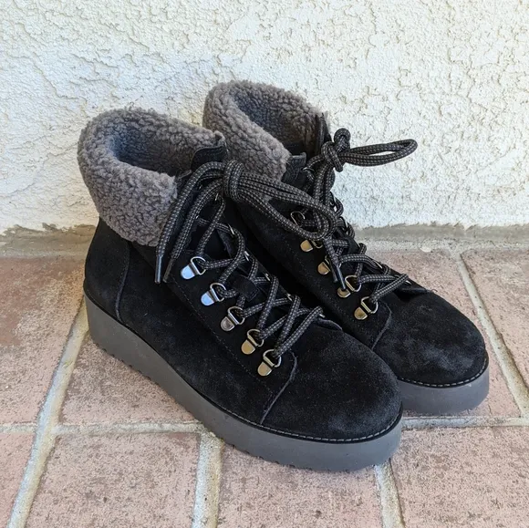 *NWOB*SAM EDELMAN Franc Faux Shearling Hiking Boots