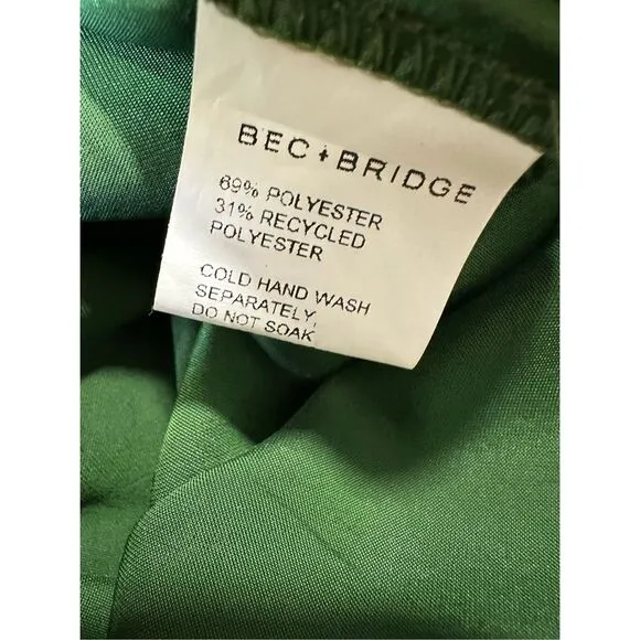 NWOT Bec &amp; Bridge Ula One-Shoulder Midi-Dress Size US6 $380