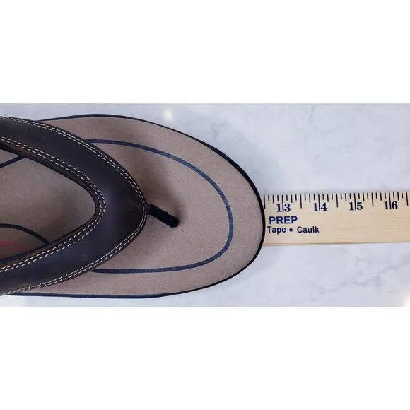 NWOT ORTHOFEET Eldorado Men's Size 12D Thong/Toe Post Sandals in Brown